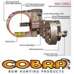Прицел для лука KING COBRA 3 BLK Прицел для лука KING COBRA 3 BLK